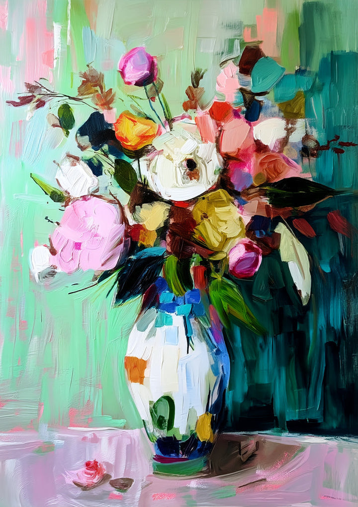 Bloemenexplosie Schilderij