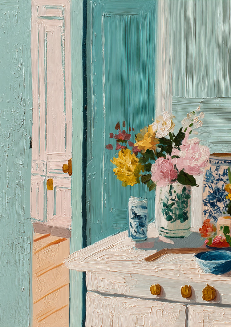 Ochtendlicht Interieur Schilderij