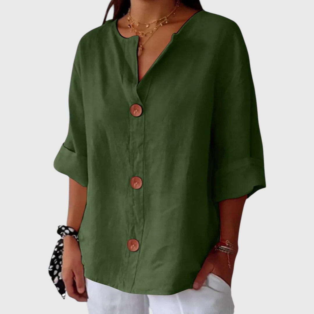Reza - Casual Textured Blouse