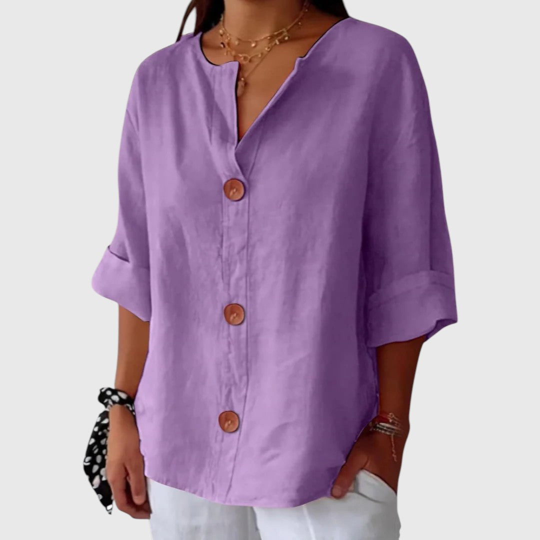 Reza - Casual Textured Blouse