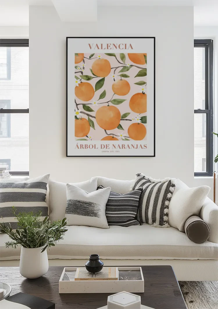 Valencia Arbol De Naranjas Schilderij