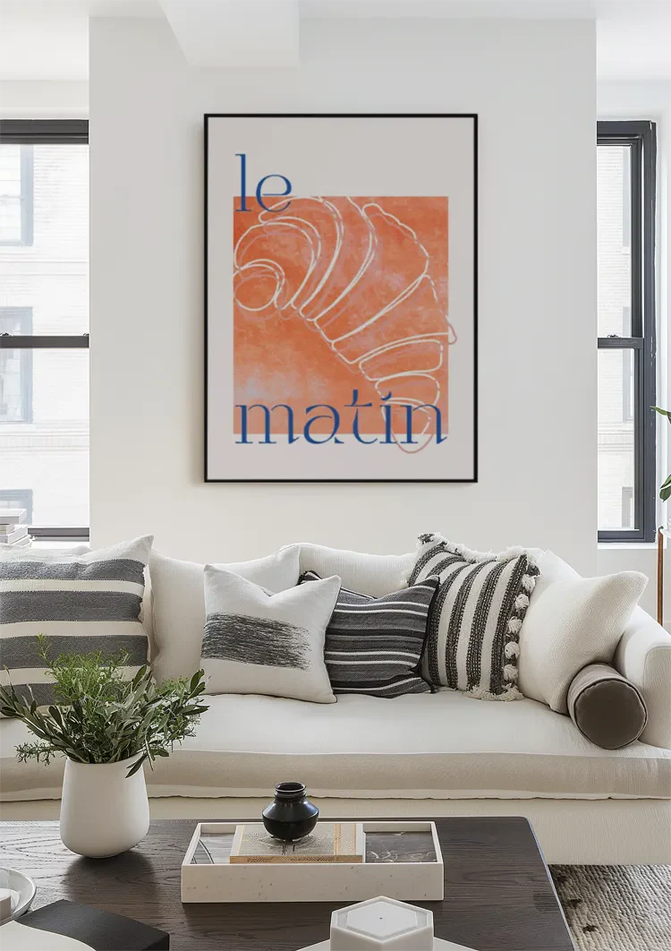 Le Matin Croissant Schilderij
