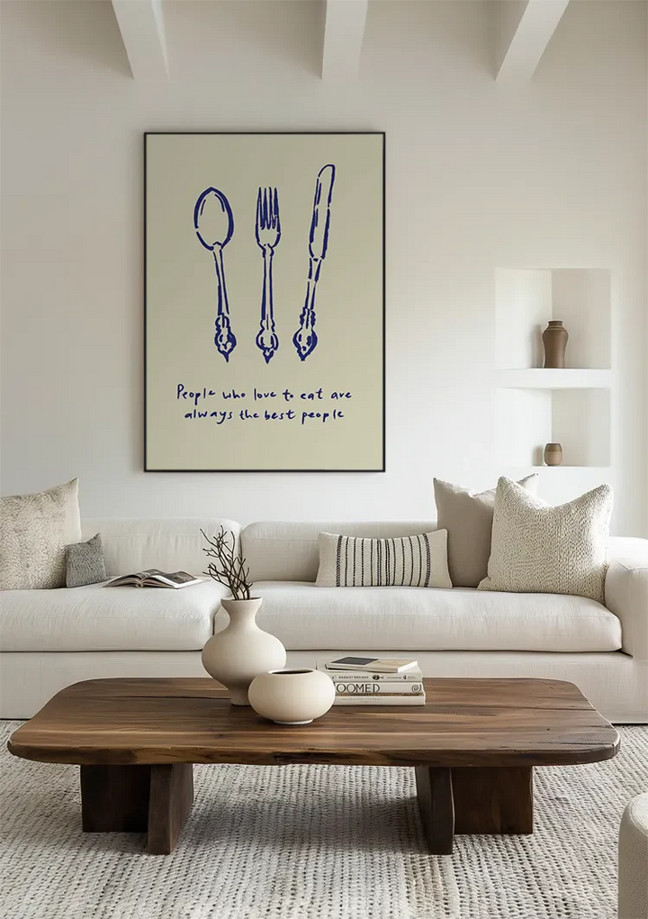 Blauw Bestek Schilderij