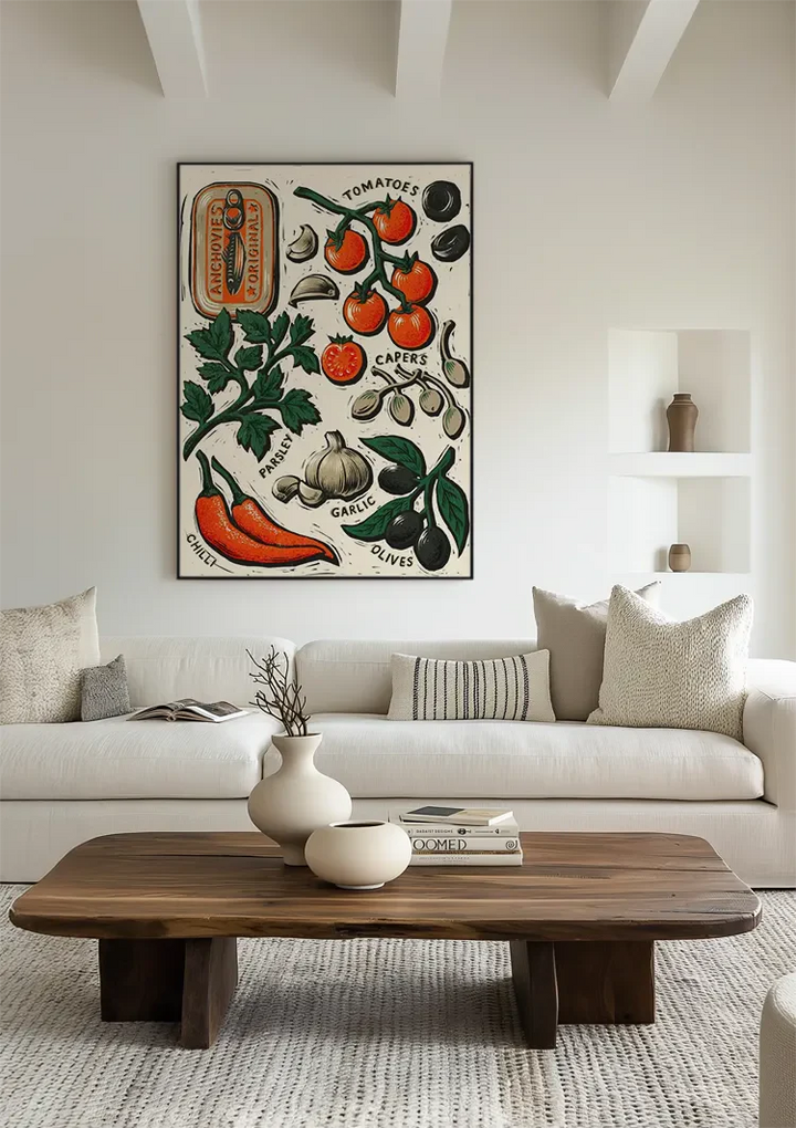 Ingrediënten 'Italia' Schilderij