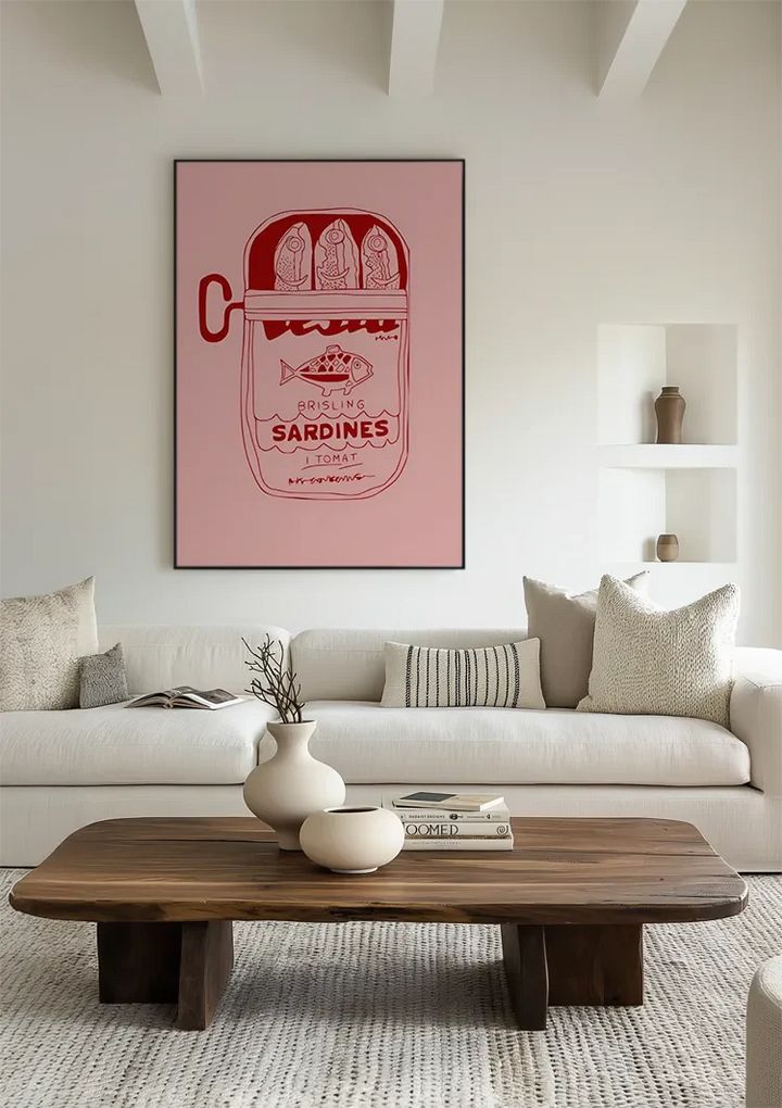 Grafisch Sardineblikje Schilderij