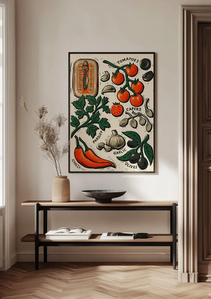 Ingrediënten 'Italia' Schilderij