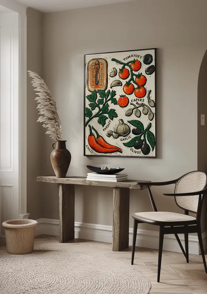 Ingrediënten 'Italia' Schilderij