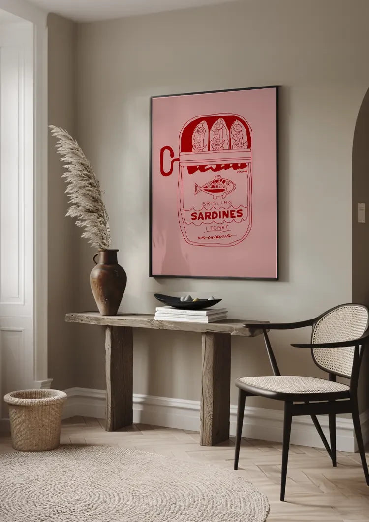 Grafisch Sardineblikje Schilderij