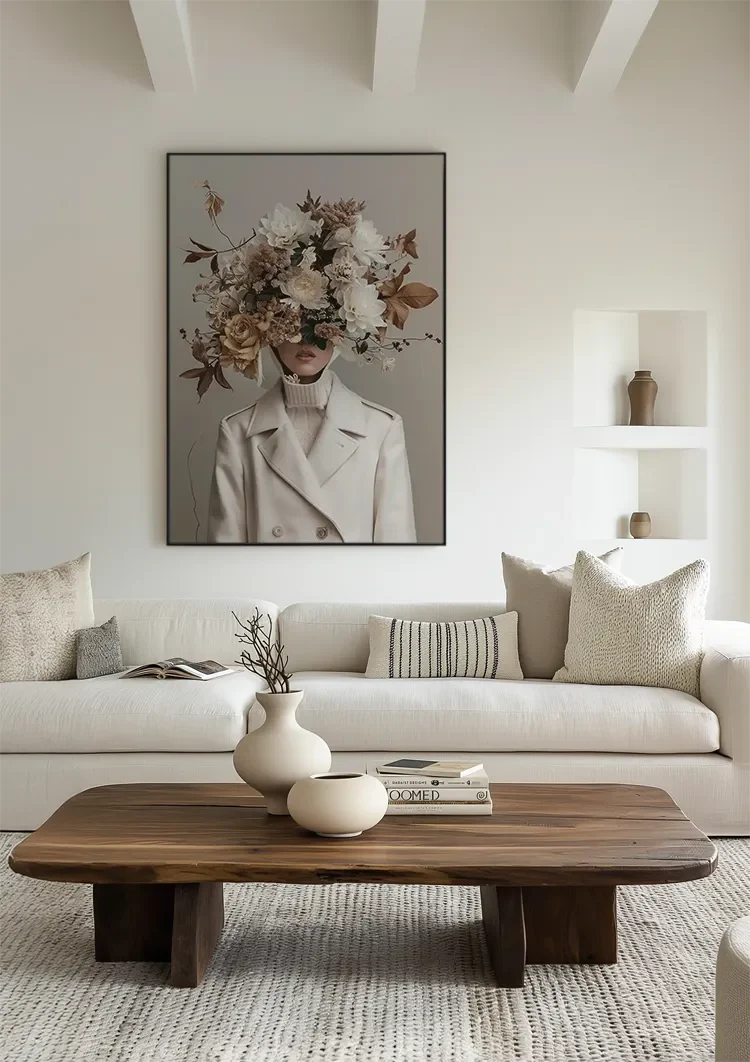 Bloemen en Bladeren Schilderij