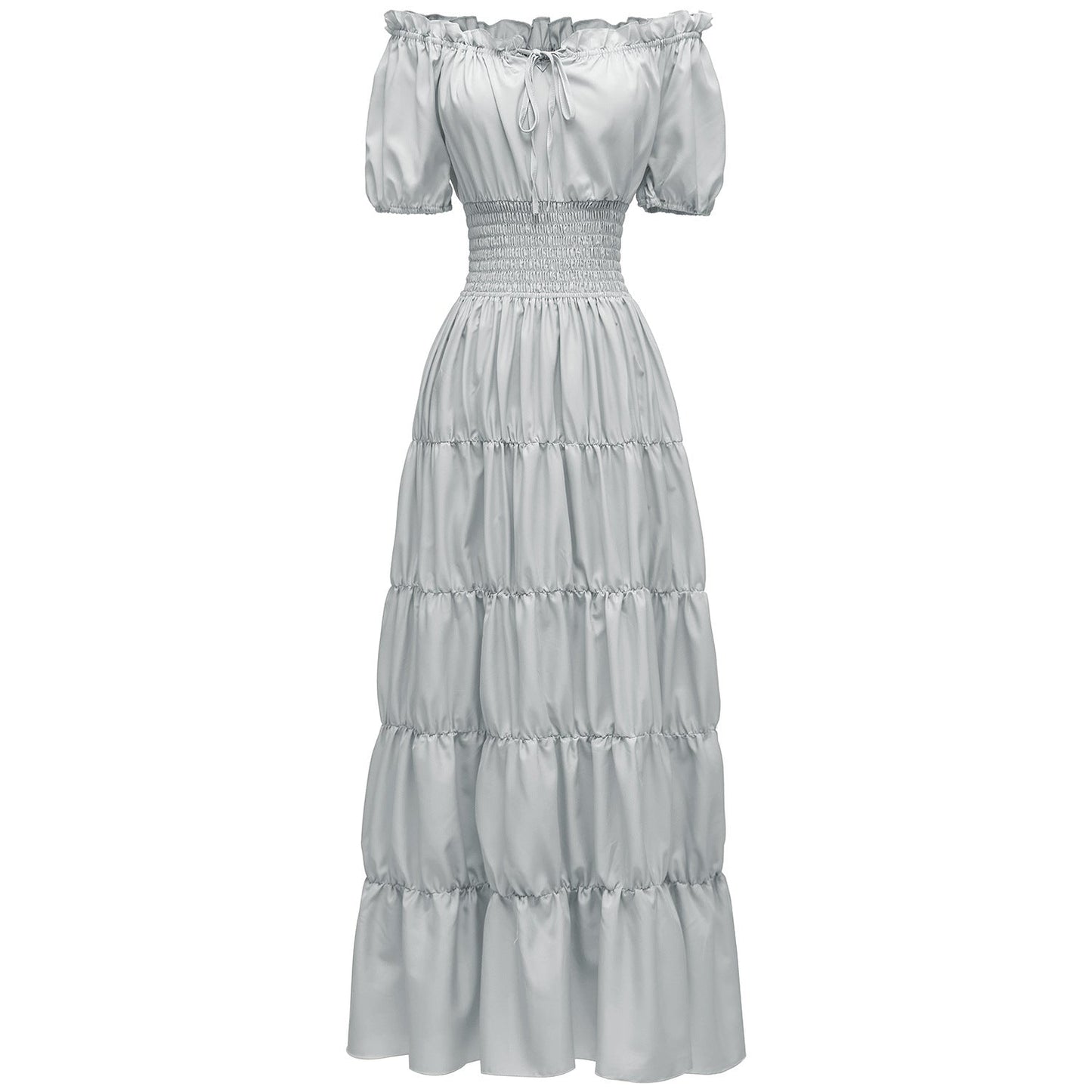 AIZA™ – Classic Corset Long Retro Maxi Dress