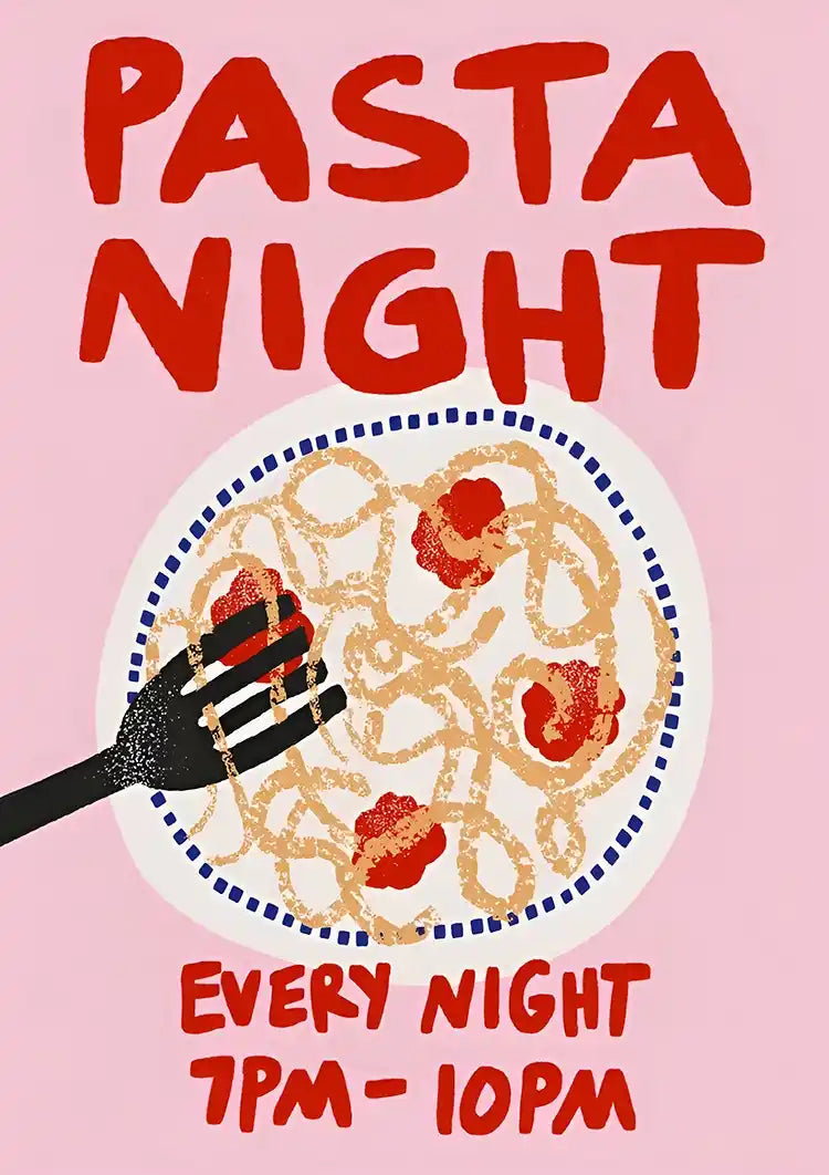 Pasta Night Schilderij