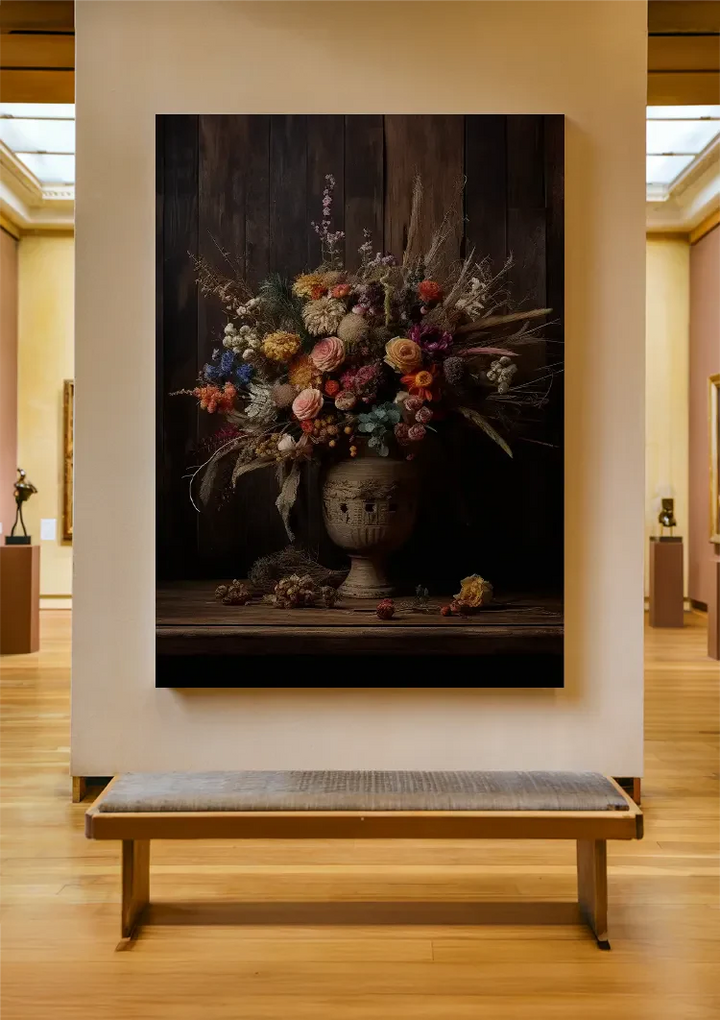 Prachtige Droogbloemen Schilderij