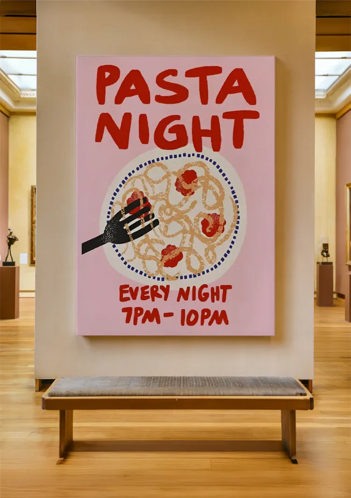 Pasta Night Schilderij