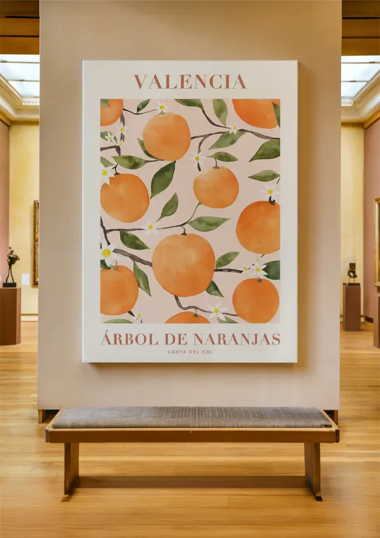 Valencia Arbol De Naranjas Schilderij