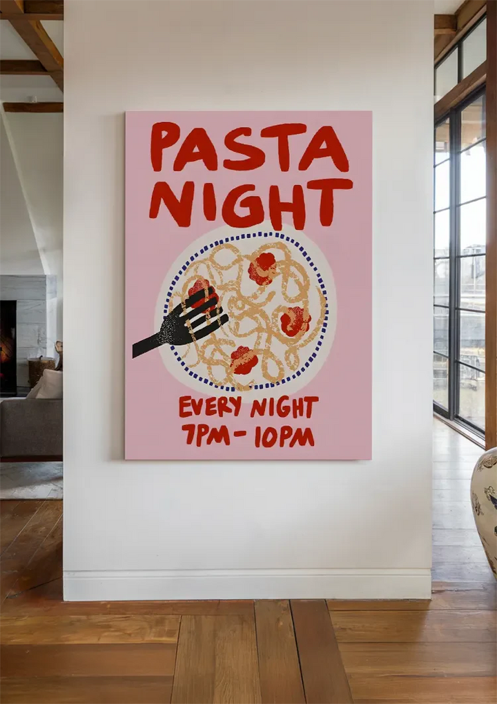 Pasta Night Schilderij
