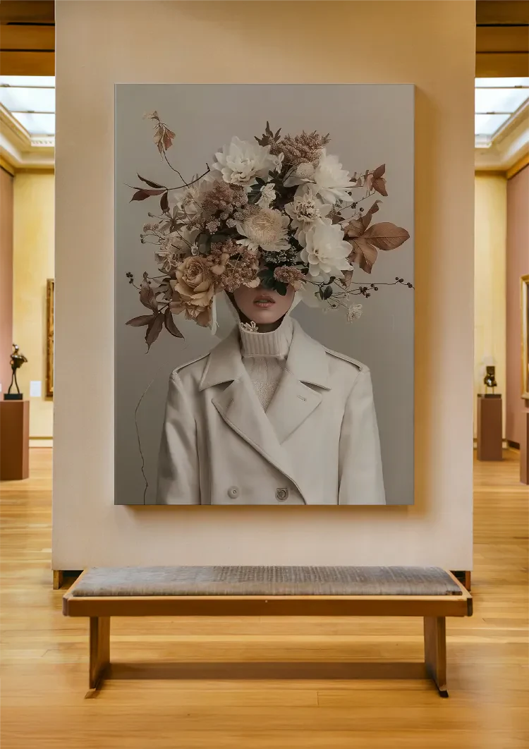 Bloemen en Bladeren Schilderij