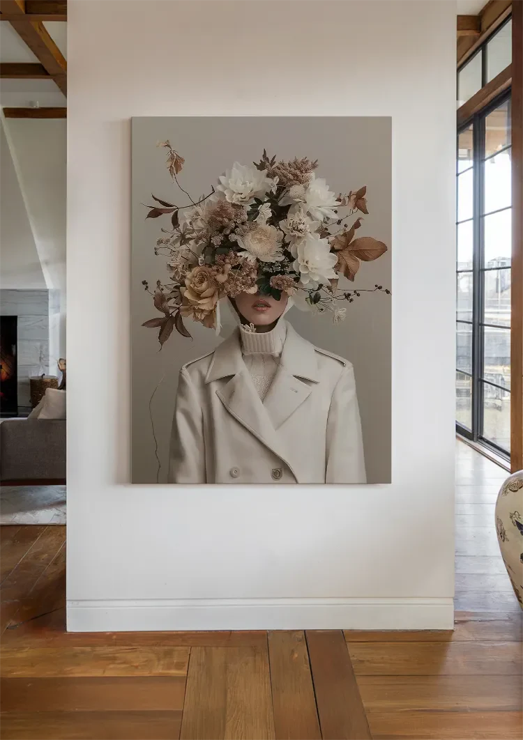 Bloemen en Bladeren Schilderij