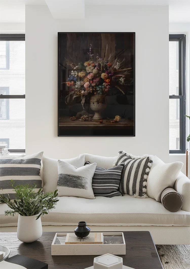 Prachtige Droogbloemen Schilderij