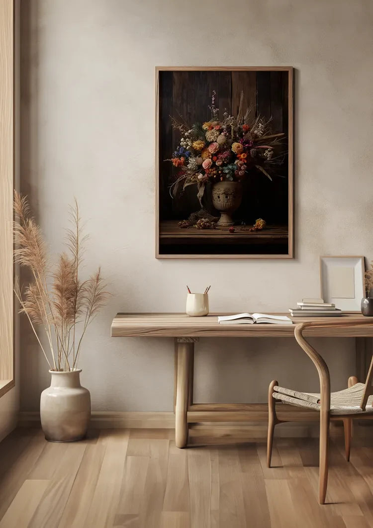 Prachtige Droogbloemen Schilderij