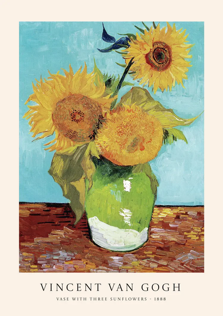 V. Van Gogh Zonnebloemen Vaas Schilderij