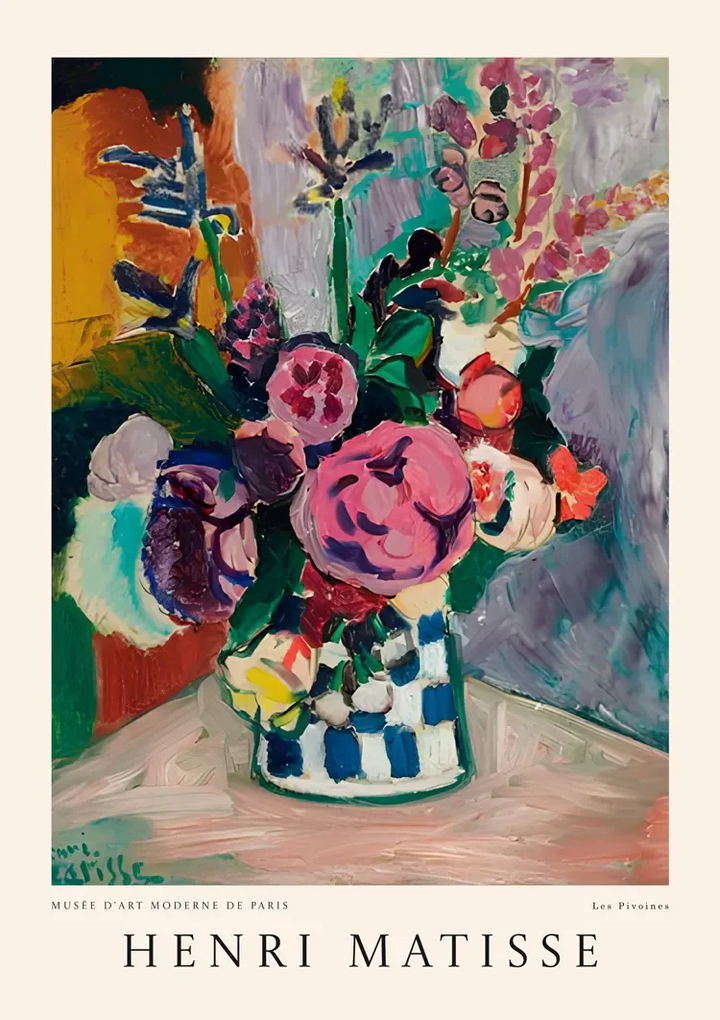 H. Matisse Musee D'Art Moderne De Paris Les Pivoines Schilderij