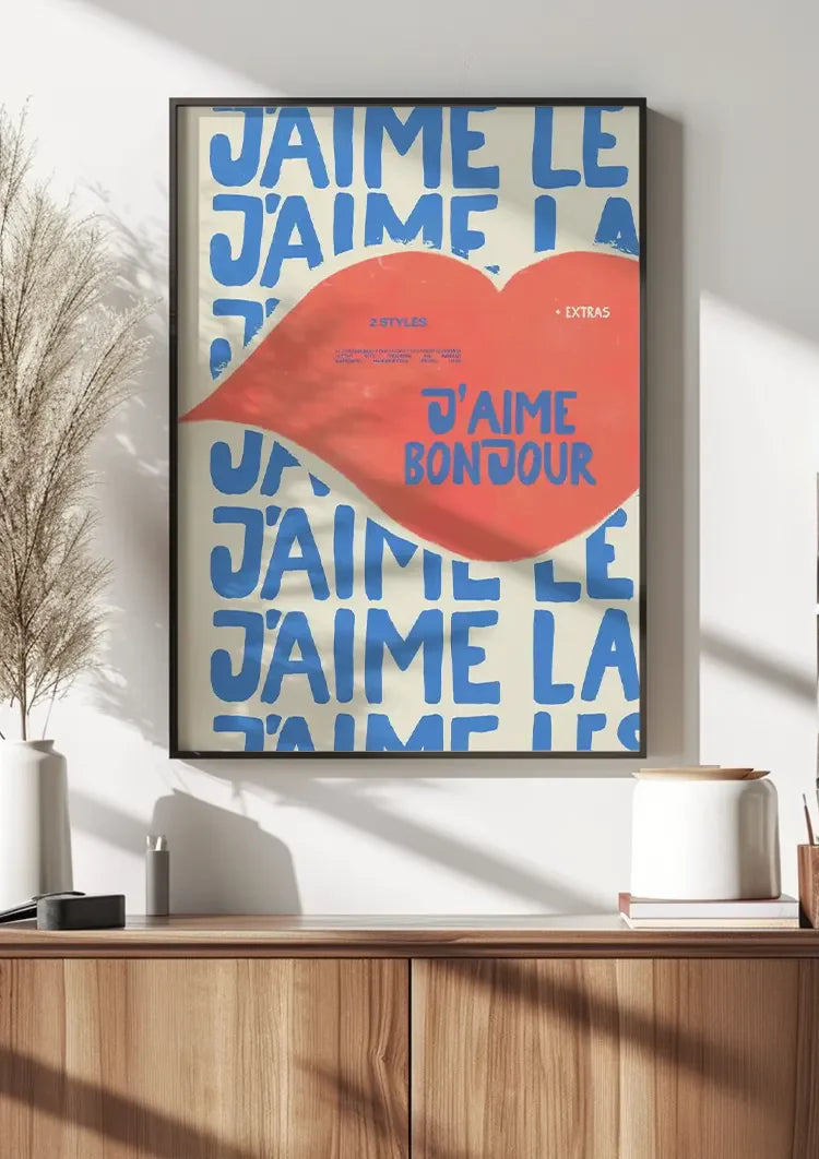 J'aime Le Bonjour Schilderij