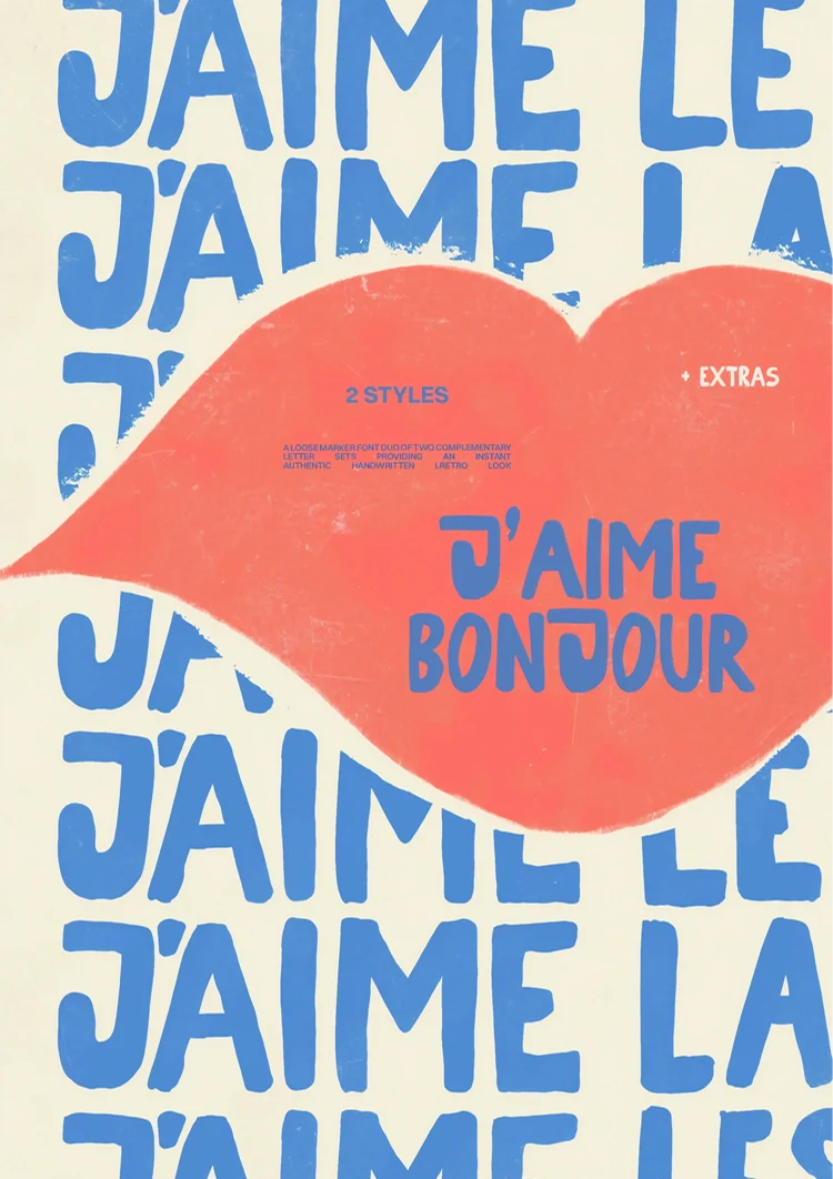 J'aime Le Bonjour Schilderij