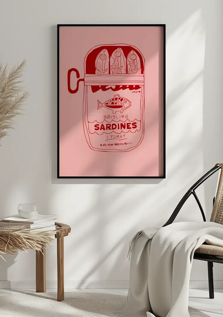 Grafisch Sardineblikje Schilderij