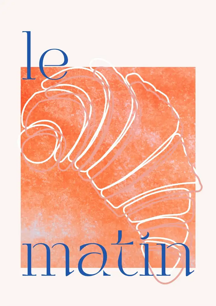 Le Matin Croissant Schilderij