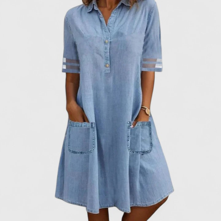 Elise | Flattering Denim Dress