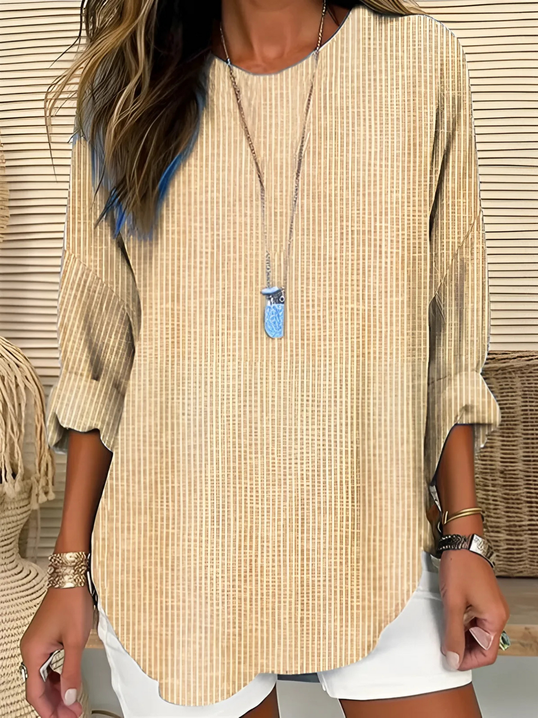 Ria - Trendy Striped Blouse