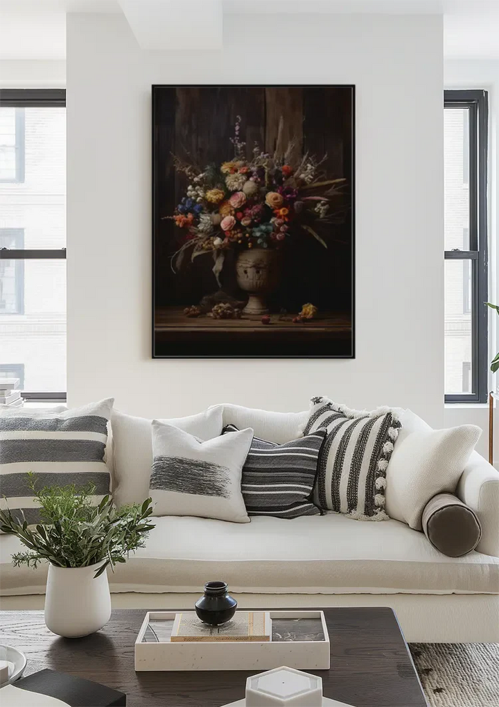 Prachtige Droogbloemen Schilderij