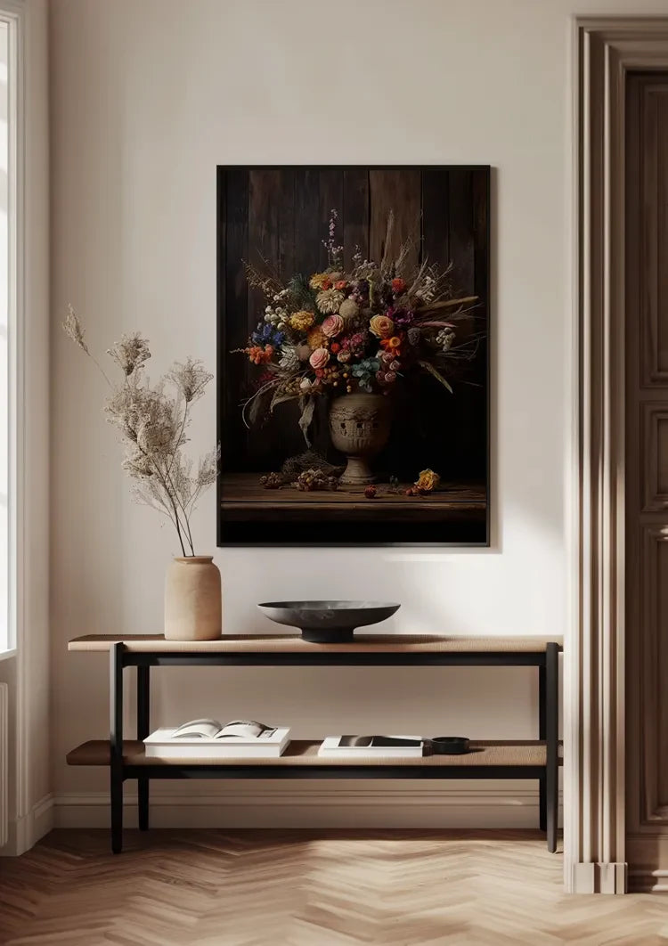 Prachtige Droogbloemen Schilderij