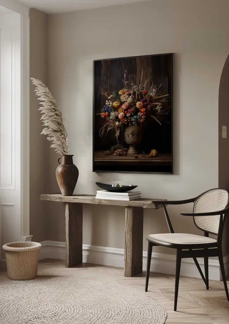 Prachtige Droogbloemen Schilderij