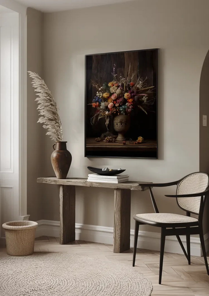 Prachtige Droogbloemen Schilderij