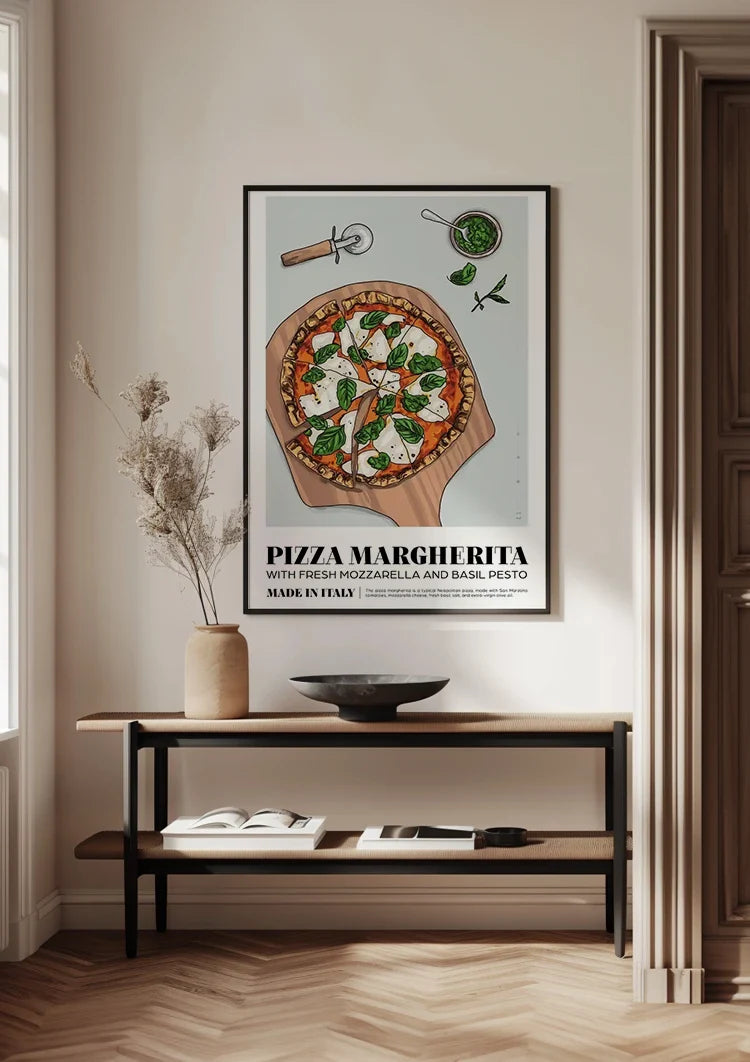 Napolitaanse Pizza Margherita Schilderij