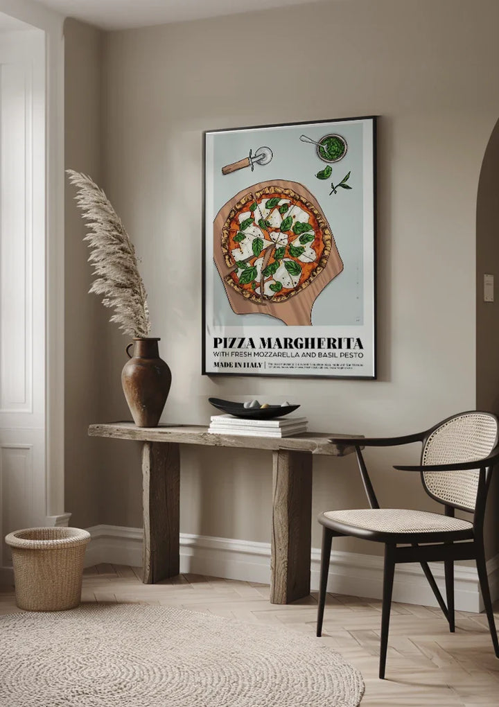Napolitaanse Pizza Margherita Schilderij