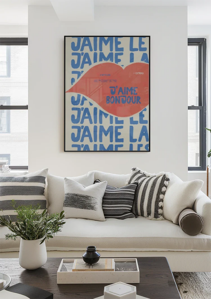 J'aime Le Bonjour Schilderij