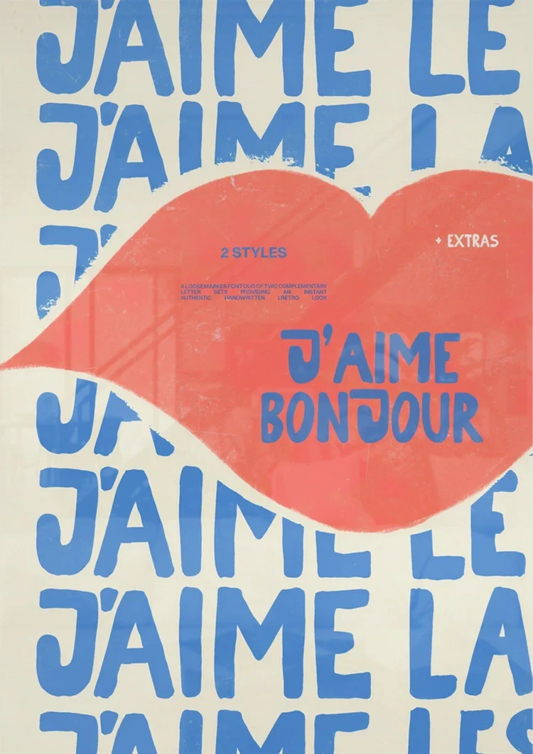 J'aime Le Bonjour Schilderij