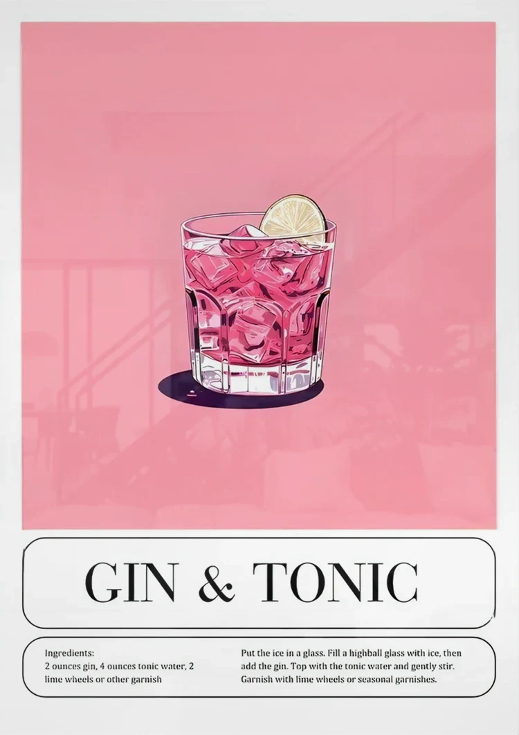 Gin Tonic Schilderij