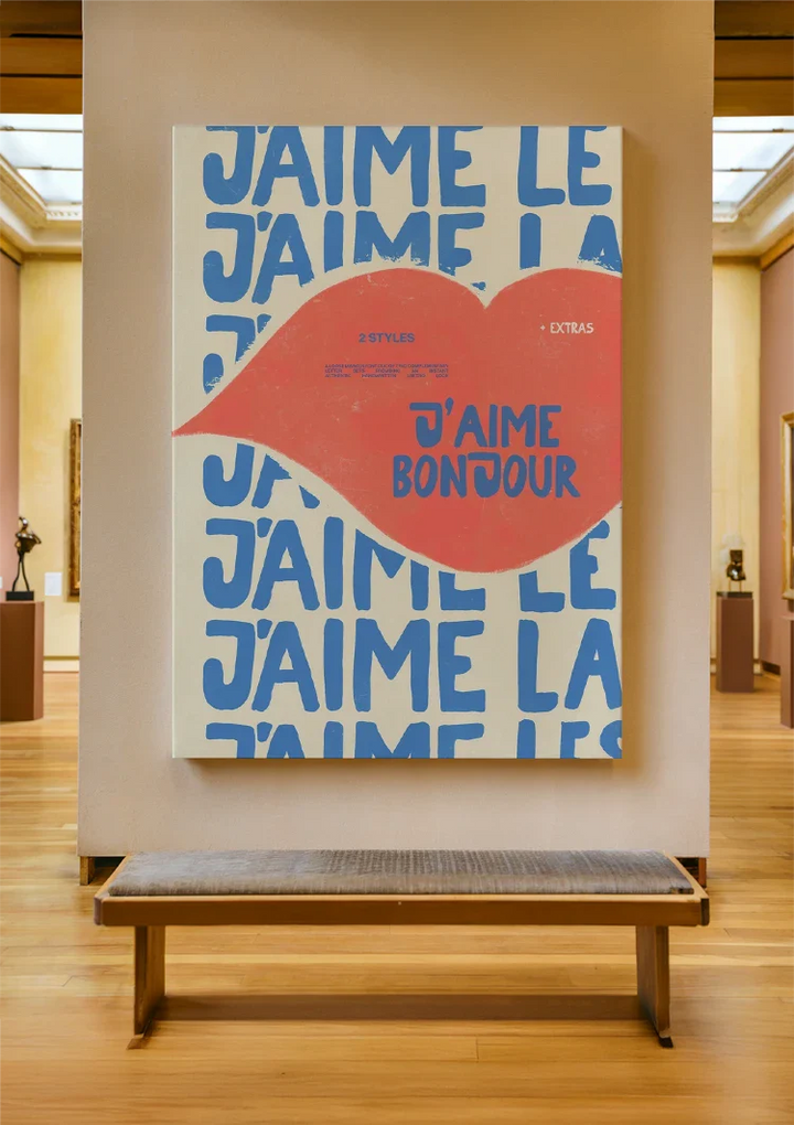J'aime Le Bonjour Schilderij