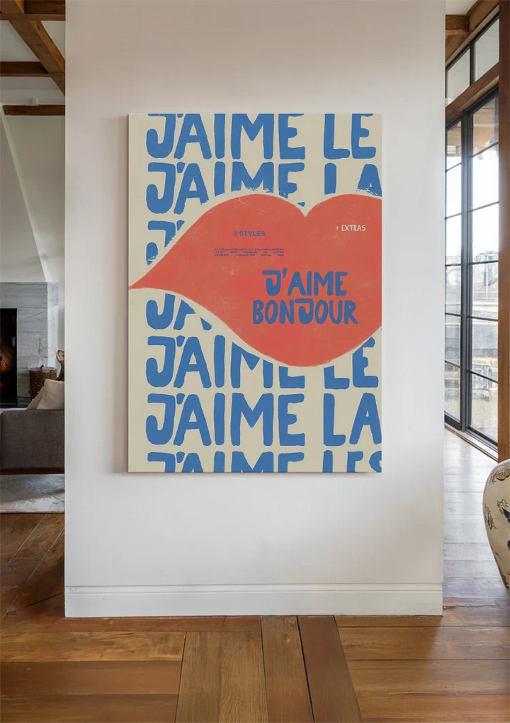 J'aime Le Bonjour Schilderij