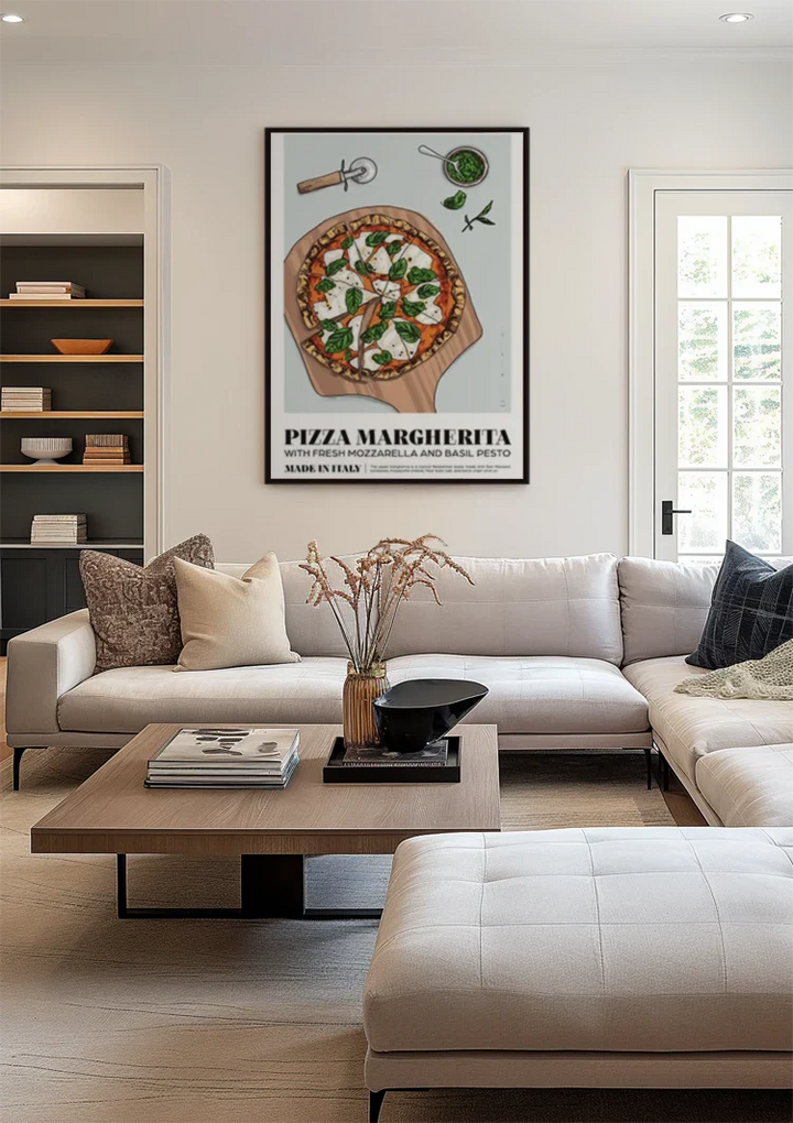 Napolitaanse Pizza Margherita Schilderij