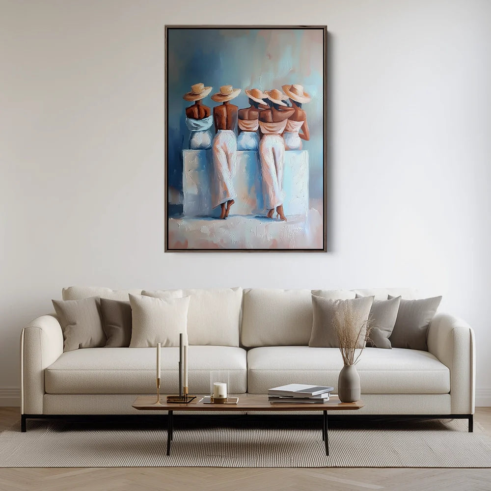 Onder de Hoeden Schilderij