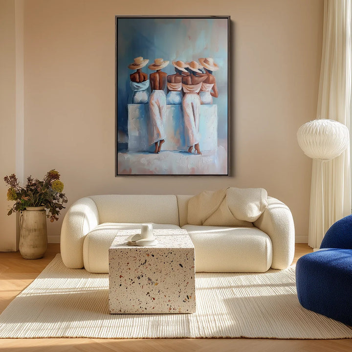 Onder de Hoeden Schilderij