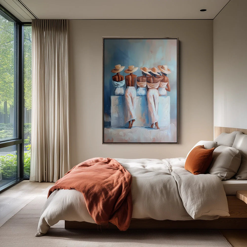 Onder de Hoeden Schilderij