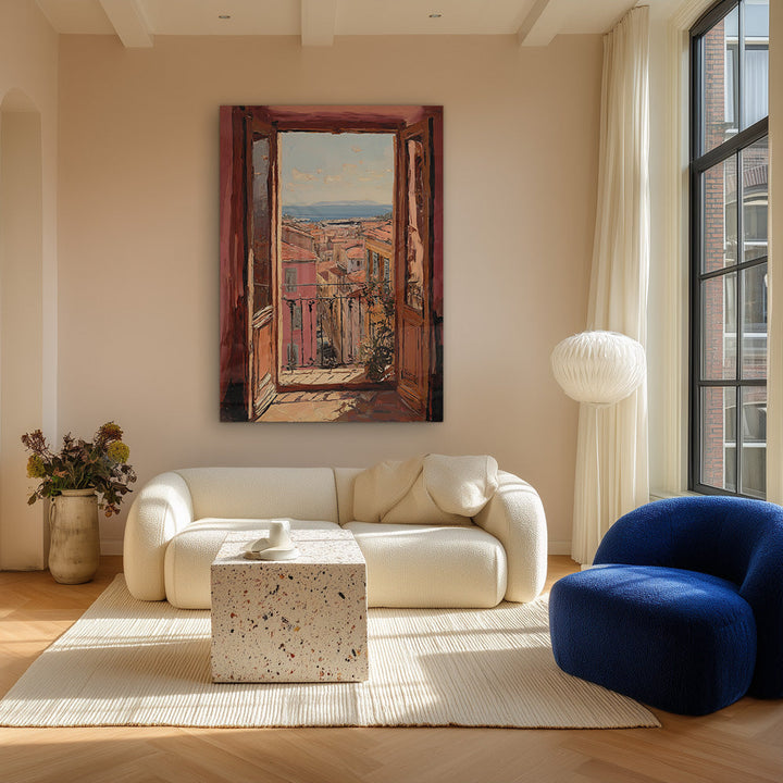 Uitzicht op de Haven Schilderij