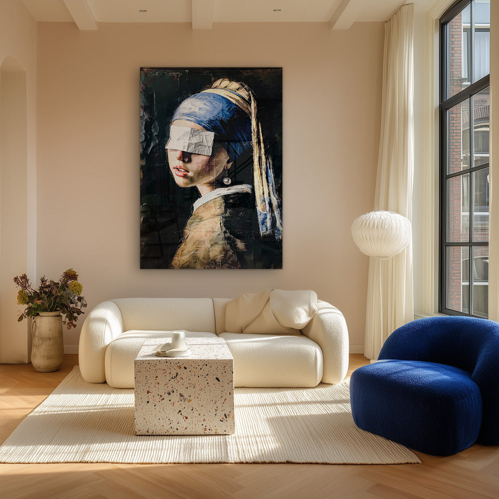Meisje met de Verborgen Blik Schilderij