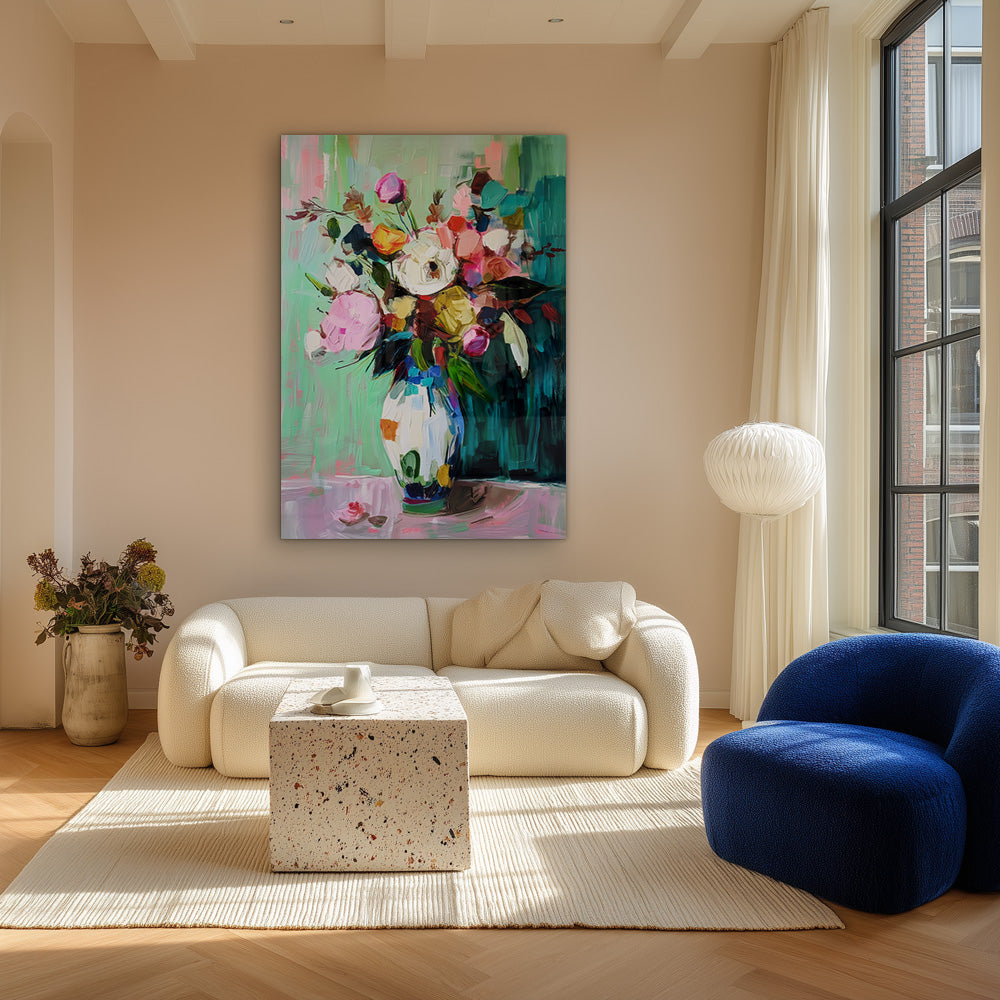 Bloemenexplosie Schilderij