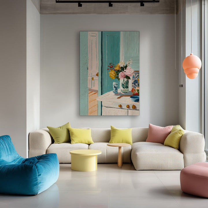 Ochtendlicht Interieur Schilderij